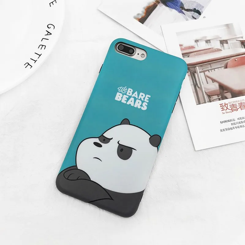 3D мультфильм Медведь чехол для iPhone X милый животный узор мягкий телефона TPU задняя