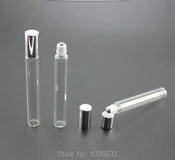 15CC 15ML Clear Glass Roll on Bottles Silver Cap, Essential Oil Bottle, Perfume Packing Bottle, Empty Glass Vial, 50pcs/Lot