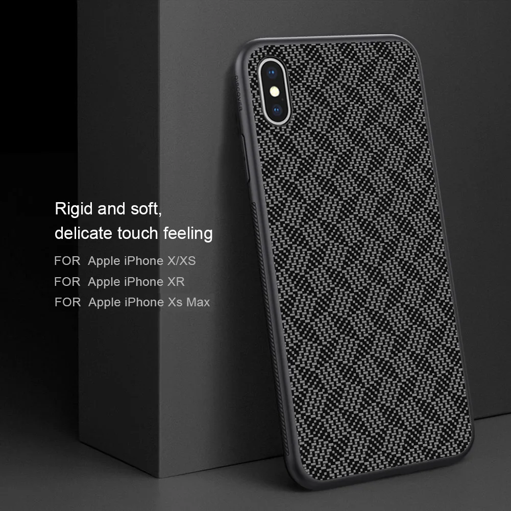 Для iPhone XR XS Max кейс чехол Роскошный чехол из синтетического волокна карбоновый PP пластиковый чехол для телефона iPhone XS Max задняя крышка