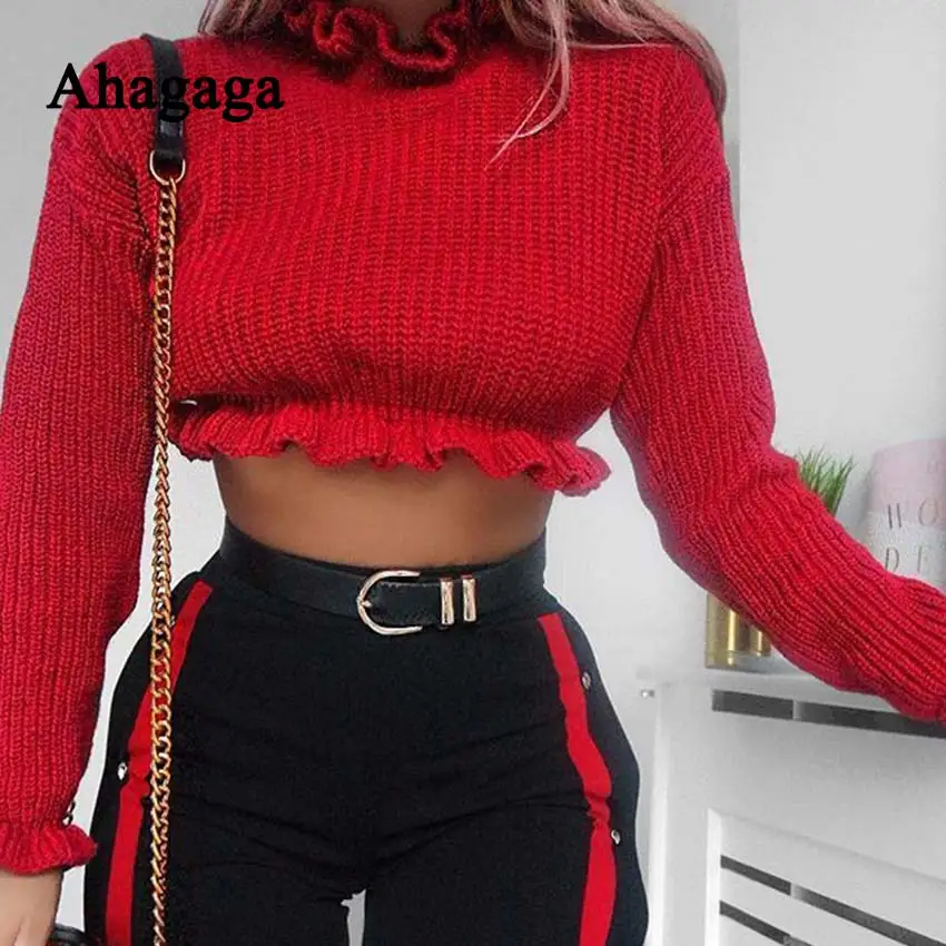 2018 Autumn Winter Sweatshirt women Casual Pullovers regular solid red Gray o-neck long sleeve Sexy Women Sweatshirts Female | Женская