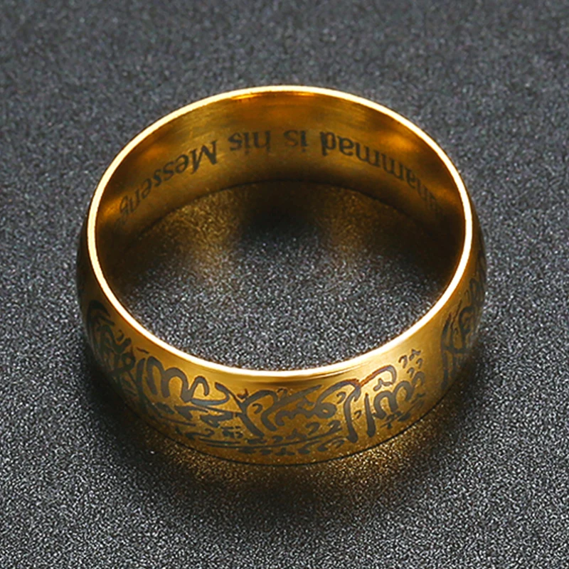 Религиозные аксессуары для женщин/мужчин мусульманские кольца из нержавеющей