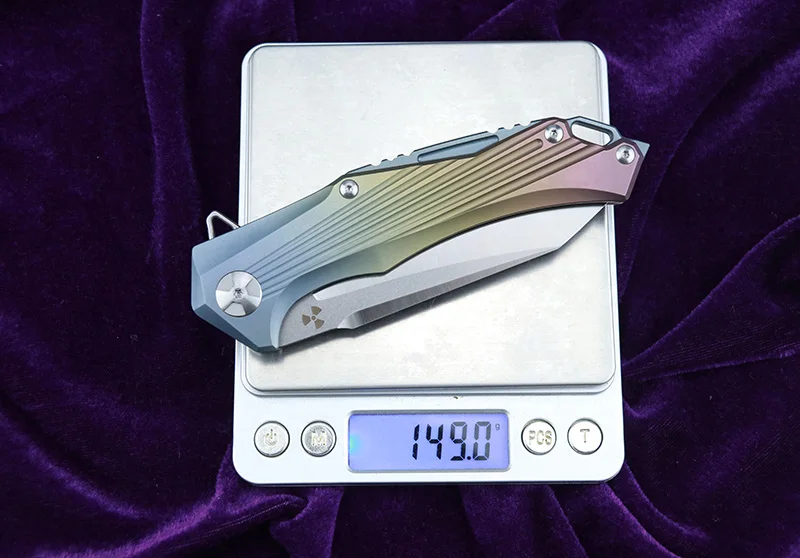 LEMIFSHE Флиппер JK3287 D2 стальное лезвие титановая ручка Открытый Отдых Охота Карманный кухонный фруктовый Складной Нож EDC инструмент