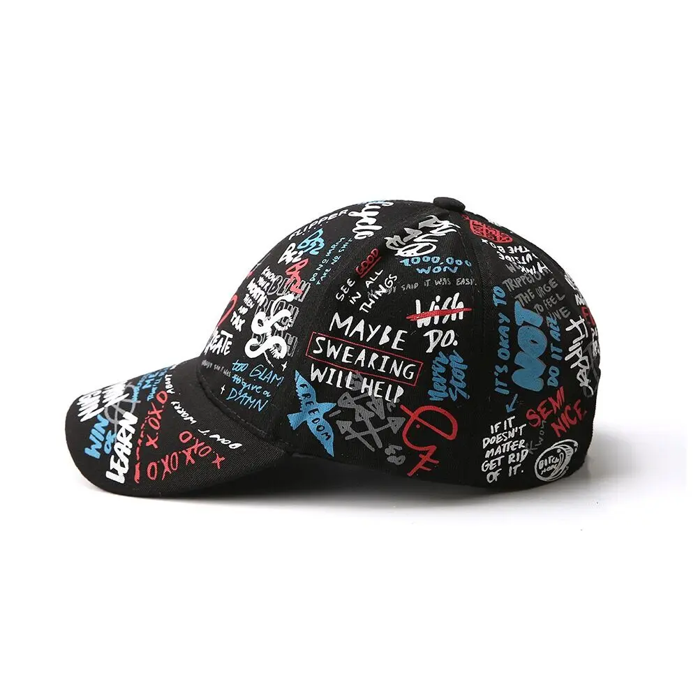 Новый мужской каракули граффити Бейсбол Кепки шляпа хип-хоп Kpop Snapback Регулируемая