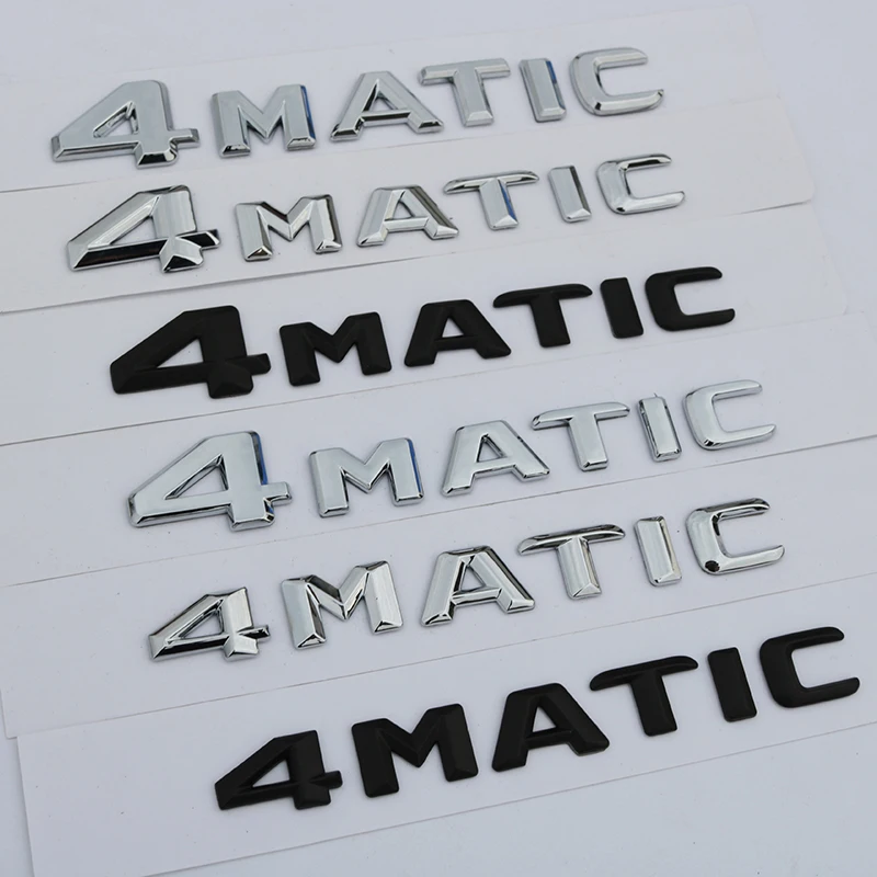 Глянцевая черный серебристый цвет 4matic буквы эмблема на багажник разрядки
