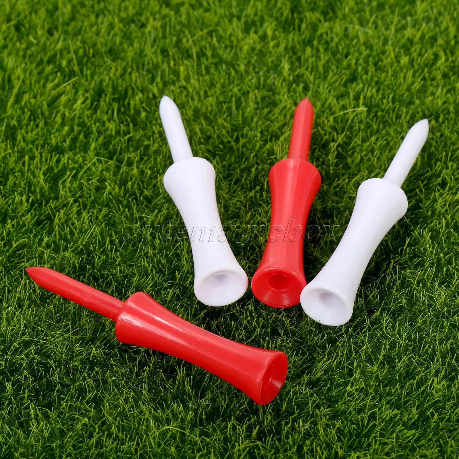 100 шт./упак. Пластик Шаг вниз Ти для гольфа Градуированный замок мяча в гольфе