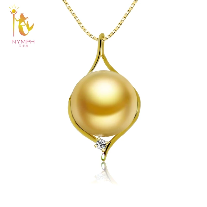 

NYMPH 18K жемчужное ожерелье ювелирные изделия Южная море золотой жемчуг кулон ювелирные изделия для женщин D329