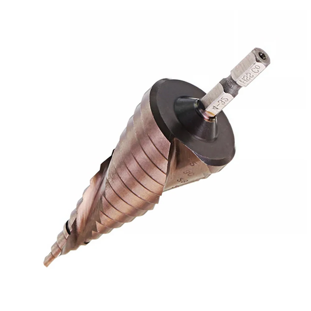 

1/4 Inch Hex Shank Hss-Co Step Drill Bit 4-32mm M35 Cobalt Drill Bit Stainless Steel Triangle Hexagonal Straight Slot Drill