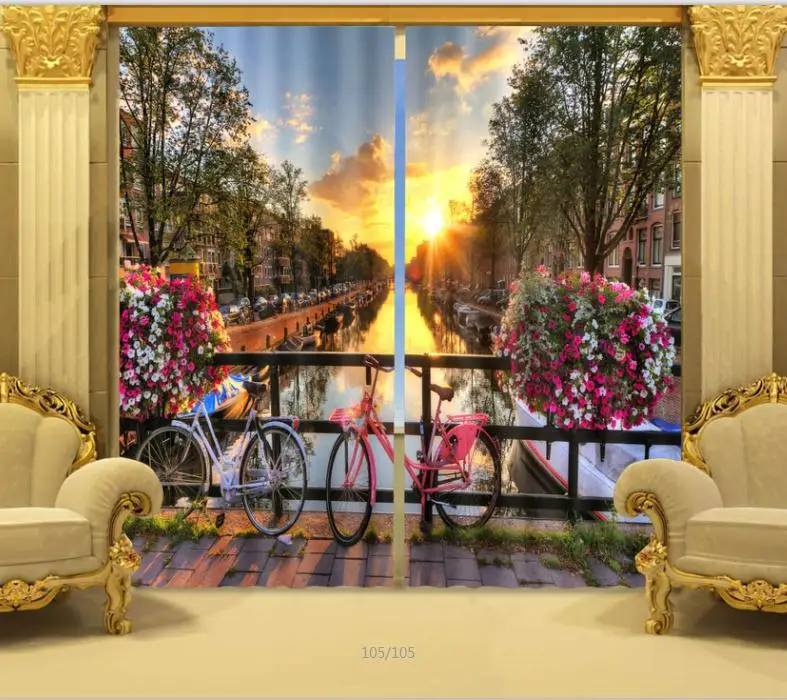 Alley view 3 d занавеска готовая Текстура продукта трехмерная рендеринг высокого