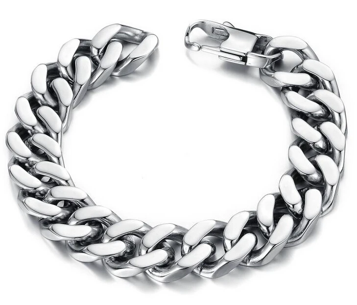 Браслет цепочка мужской из нержавеющей стали 316L 10/12/14 мм|bracelets fine jewelry|jewelry display for