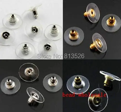 OMH оптовая продажа 30 шт. Золотой/бронза Большие подушечки фурнитура для сережек