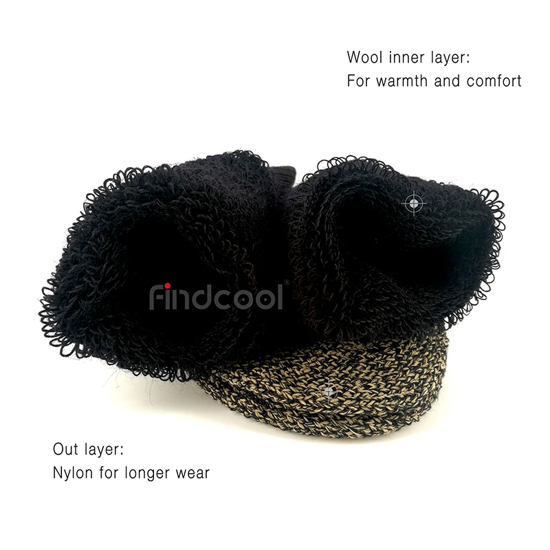 FINDCOOL/мужские зимние толстые термоноски из мериносовой шерсти высокое качество