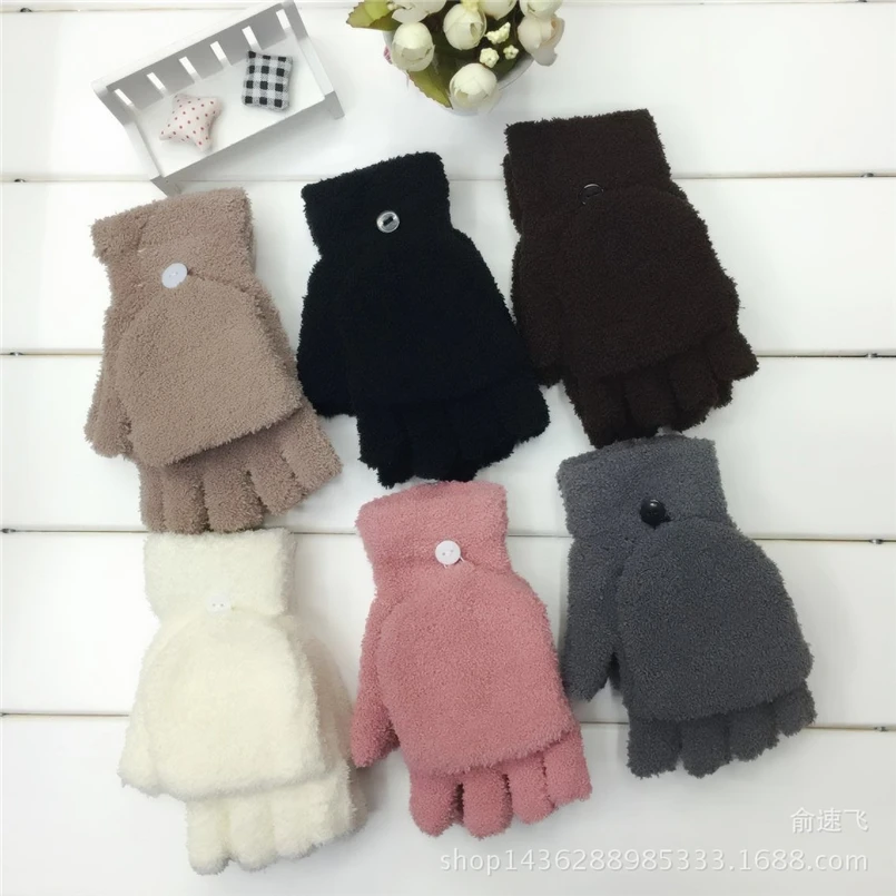 Женские флисовые перчатки на полпальца 1 пара | Аксессуары для одежды