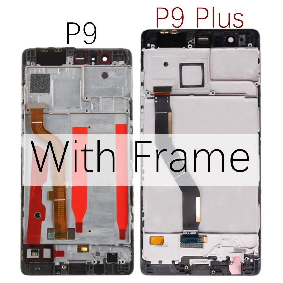 Для huawei P9 ЖК-дисплей кодирующий преобразователь сенсорного экрана в сборе с рамкой для huawei P9 Plus ЖК-экран EVA L09 L19 VIE L09 L29