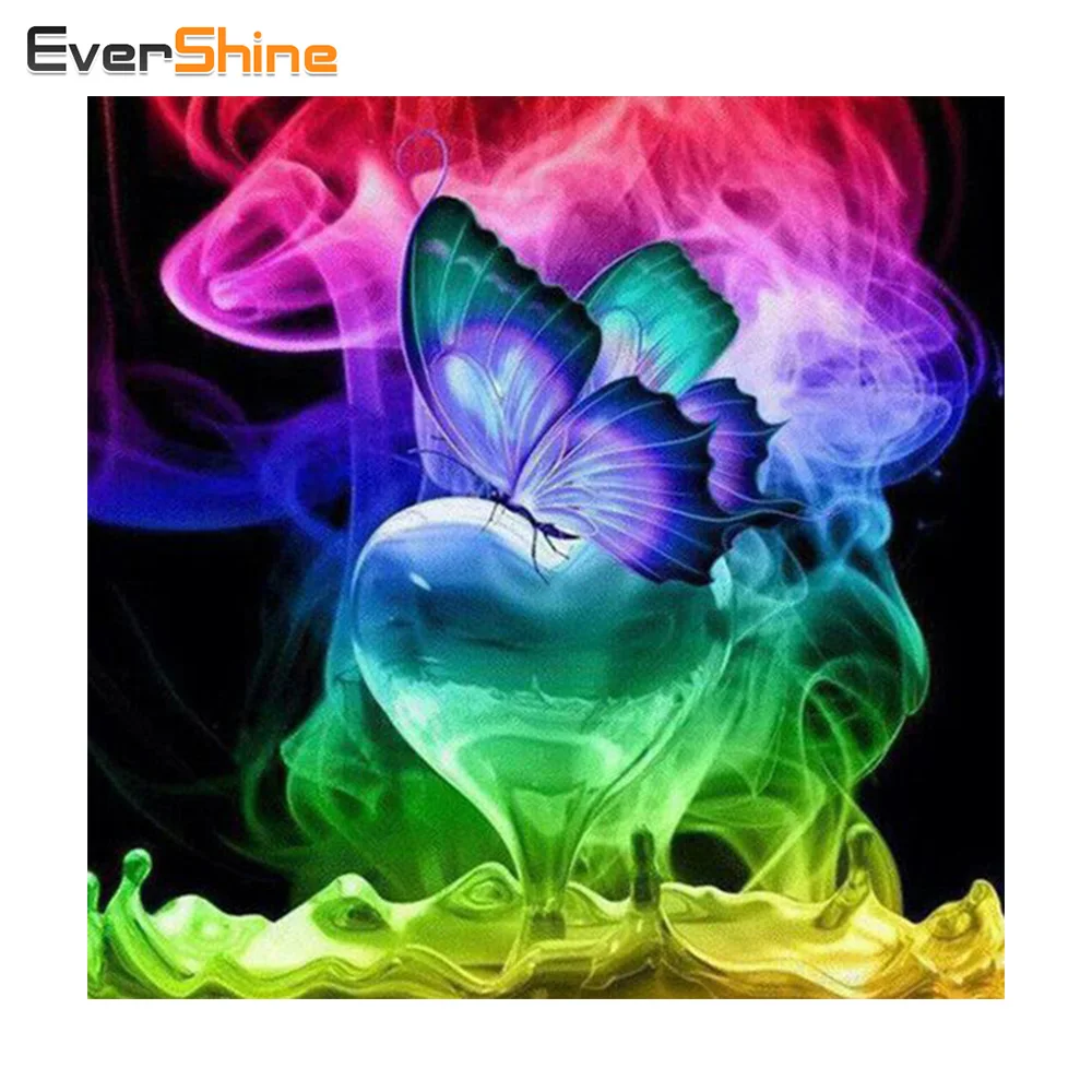 EverShine алмазов картина животных полный квадратный алмаз Алмазная Вышивка Бабочка