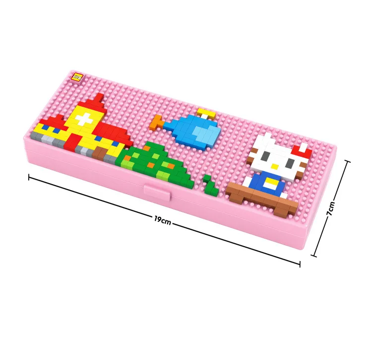 LOZ Bloc De Diamant Chat Blanc Mignon Crayon Cas Stockage Papeterie Boite Pixel Batiment Jouet DIY Cadeau Etudiant | Игрушки и хобби