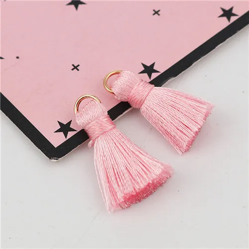Doreenbeads Rayon Tassel Charms Multi color 7/8"l- 7/8"long 10 PCs For Diy Jewelry DIY Bracelet Necklace Earring Accessories