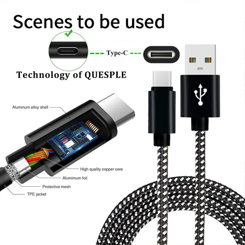Кабель Micro usb Type C для быстрой зарядки Huawei P30 P20 P8 P9 Life HTC 10 EVO U12 U11 Plus M8 M9 E9 E8 One power Sony Z5 XA