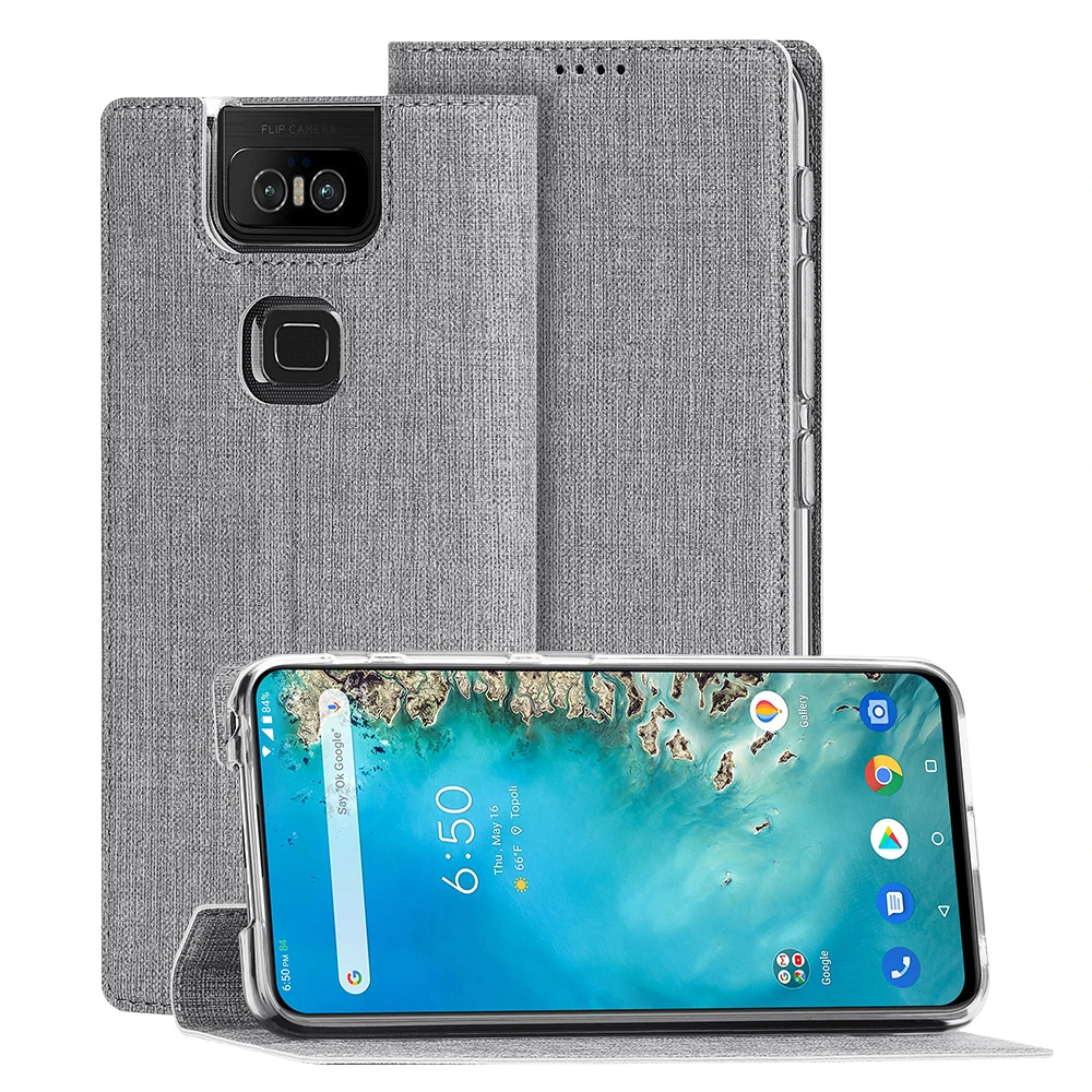 Защитный чехол для телефона для Asus Zenfone 6 ZS630KL, мягкий флип-чехол для телефона, элегантный кожаный многофункциональный чехол с подставкой
