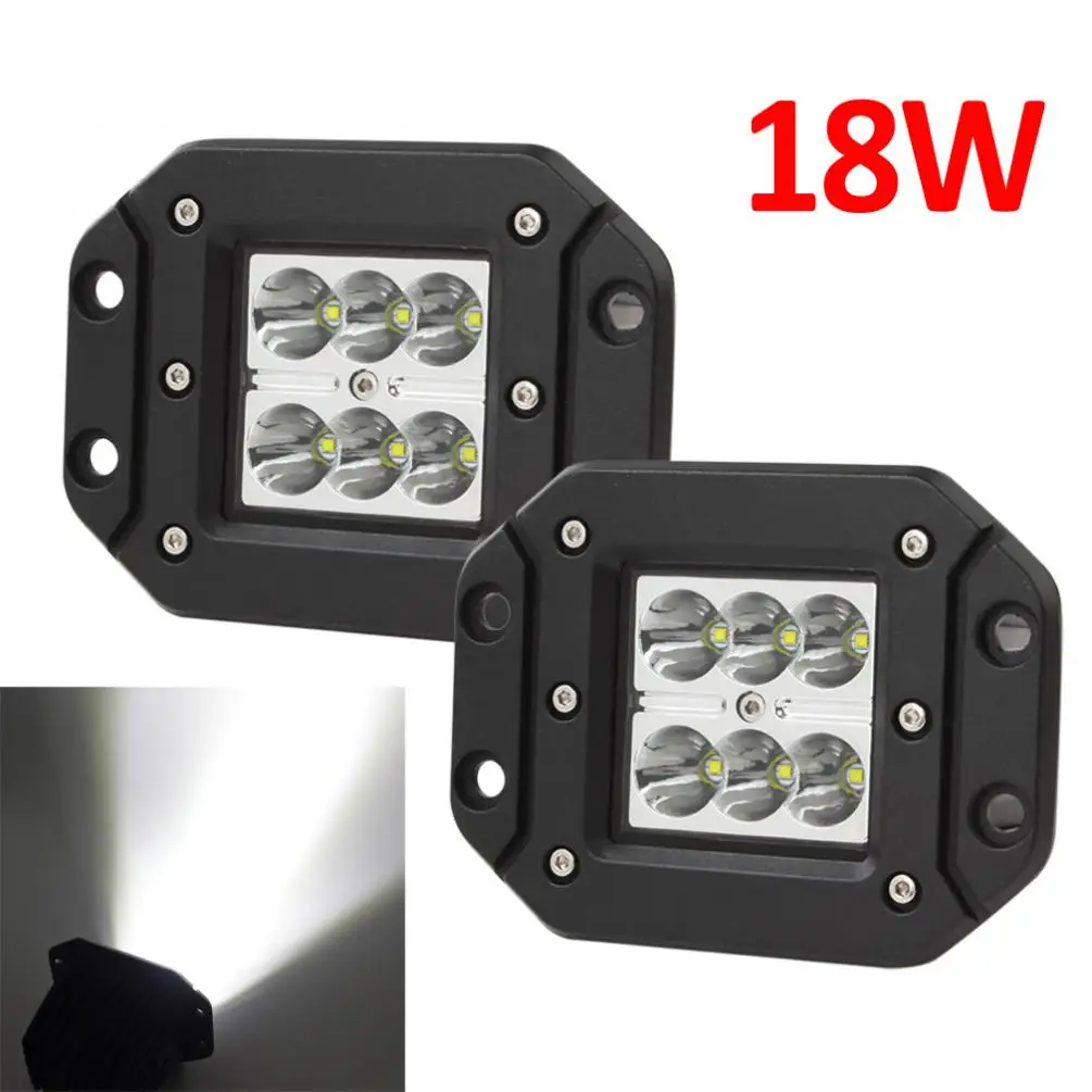 

2x 18W 12V/24V 2000LM Waterproof LED Work Light for Motorcycle / Tractor / Boat / 4WD Offroad / SUV / ATV