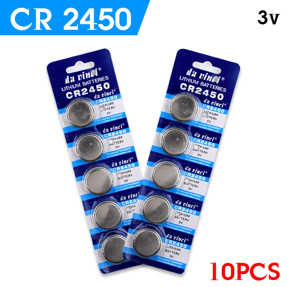 YCDC Акция + 1 партия = 10 шт CR2450 Кнопочная батарея для монет 2450 ECR2450 KCR2450 5029LC LM2450