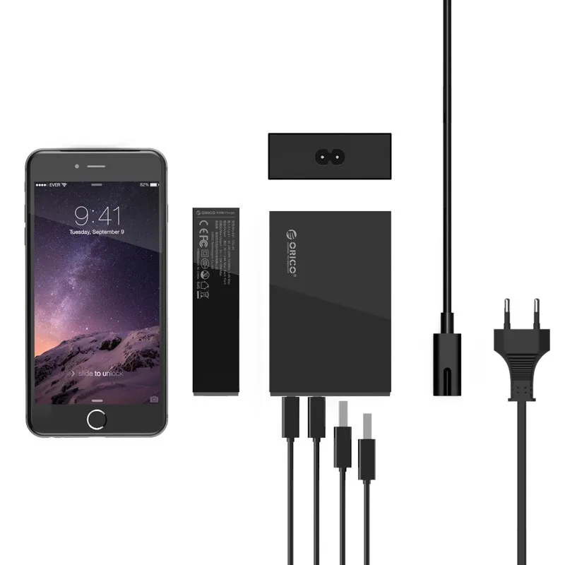ORICO USB зарядное устройство 5 В 6,8 А Макс 34 Вт 5 портов USB Универсальное зарядное устройство для телефона samsung LG Xiaomi iPhone дорожное зарядное устройство s