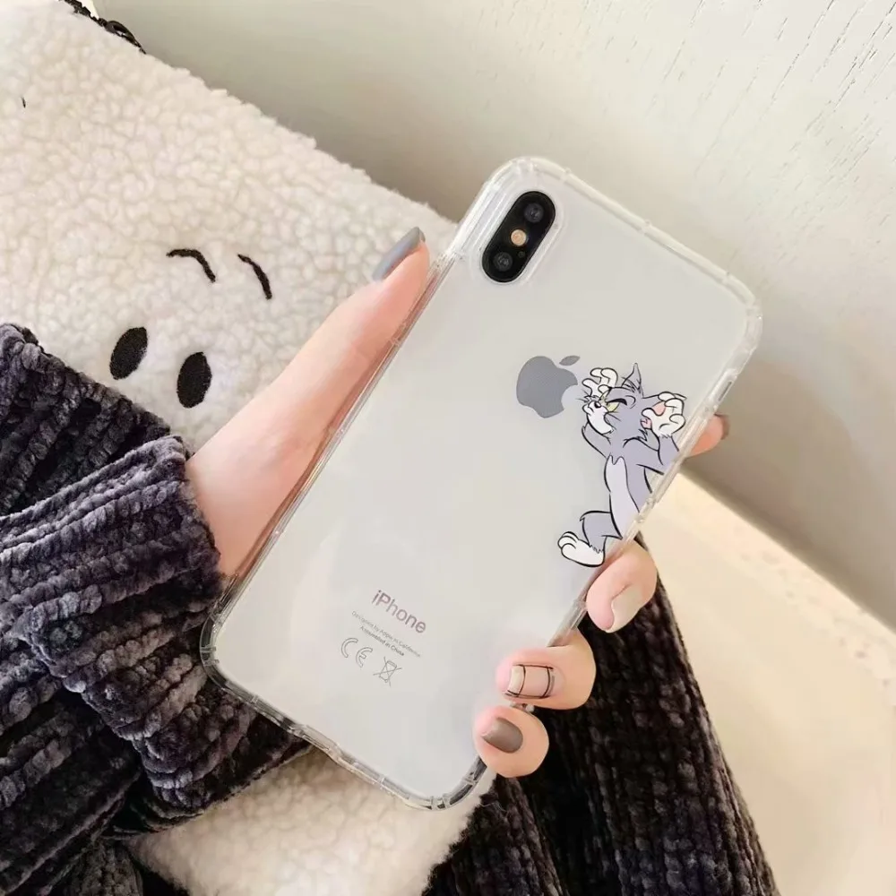 ORYKSZ прозрачный мультфильм мышь ТПУ чехол для телефона iPhone 6 6S 7 8 плюс Чехол X XR XS Max