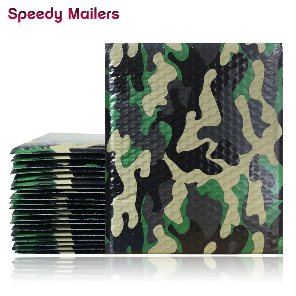 Speedy Mailers 10 шт. 175x230 мм Камуфляжный узор Пластиковый пузырьковый конверт для почты смешанный цвет воздушно-пузырьковая плёнка конверты-пакеты для почтовых отправлений