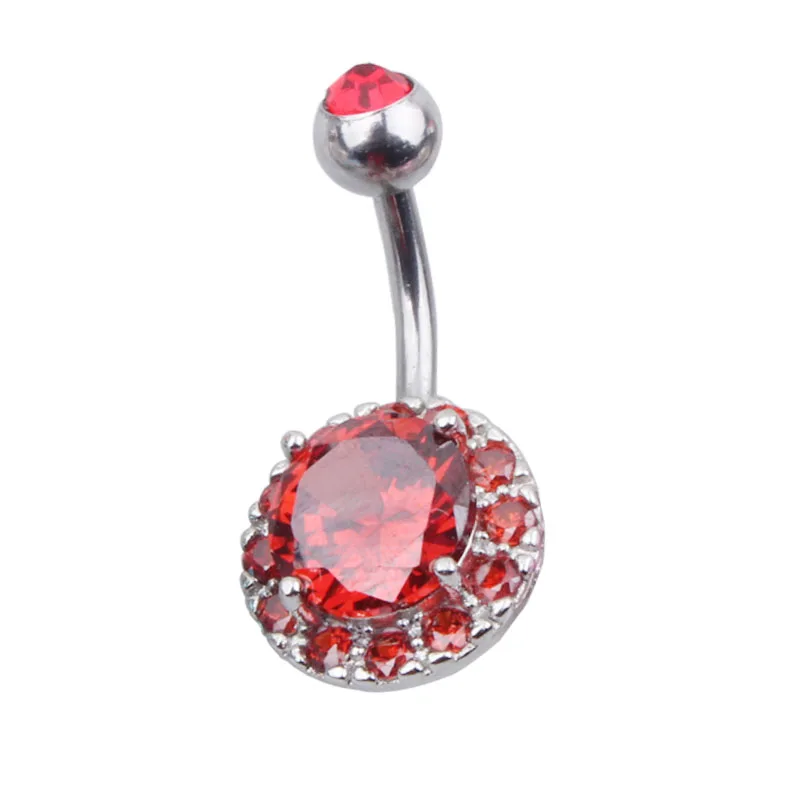 Новый продукт Кристальный горный хрусталь пупок пупка кольцо для пирсинга
