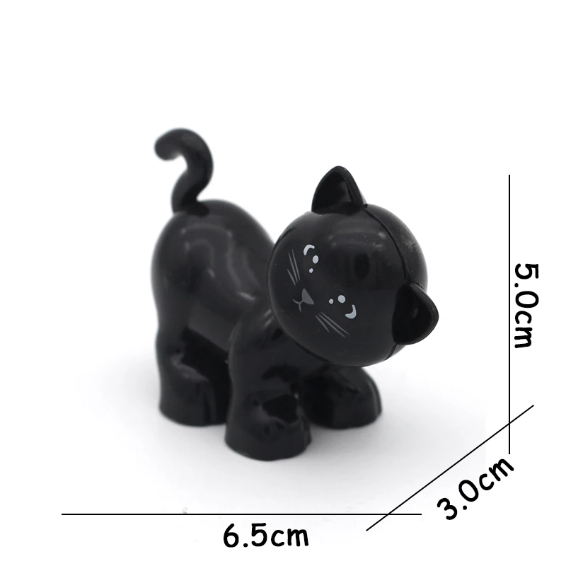 Black Persian cat 03 Сельскохозяйственная Серия животных, лошадь страуса, насекомое, большие частицы, модель, строительные блоки, креативные DIY кирпичи, развивающие игрушки для детей, подарок - Цвет: Black Persian cat 03