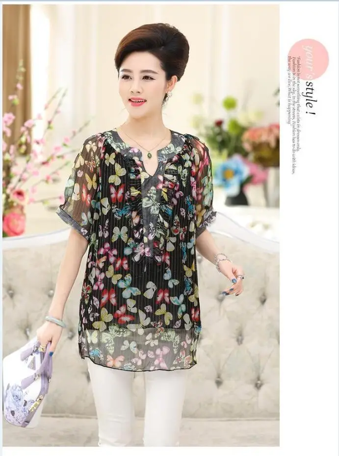 2016 Популярные летние модные элегантные женские шелковые блузки и рубашки