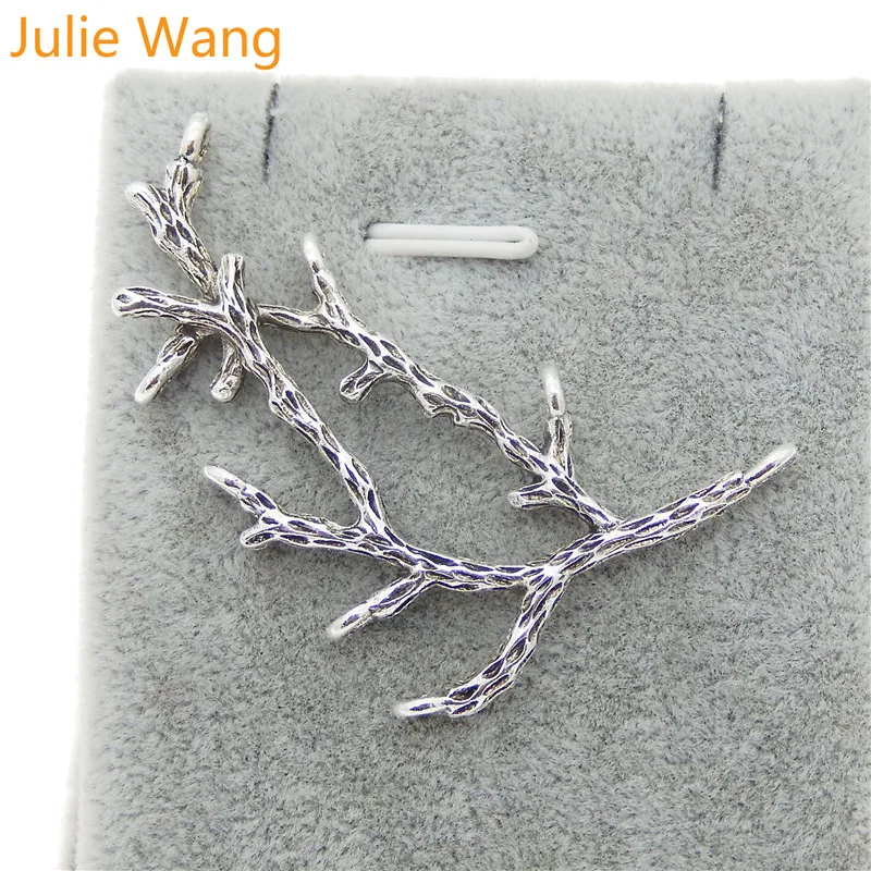 Julie Wang 3 шт. Подвески на ветви подвески из сплава под старину серебряного цвета