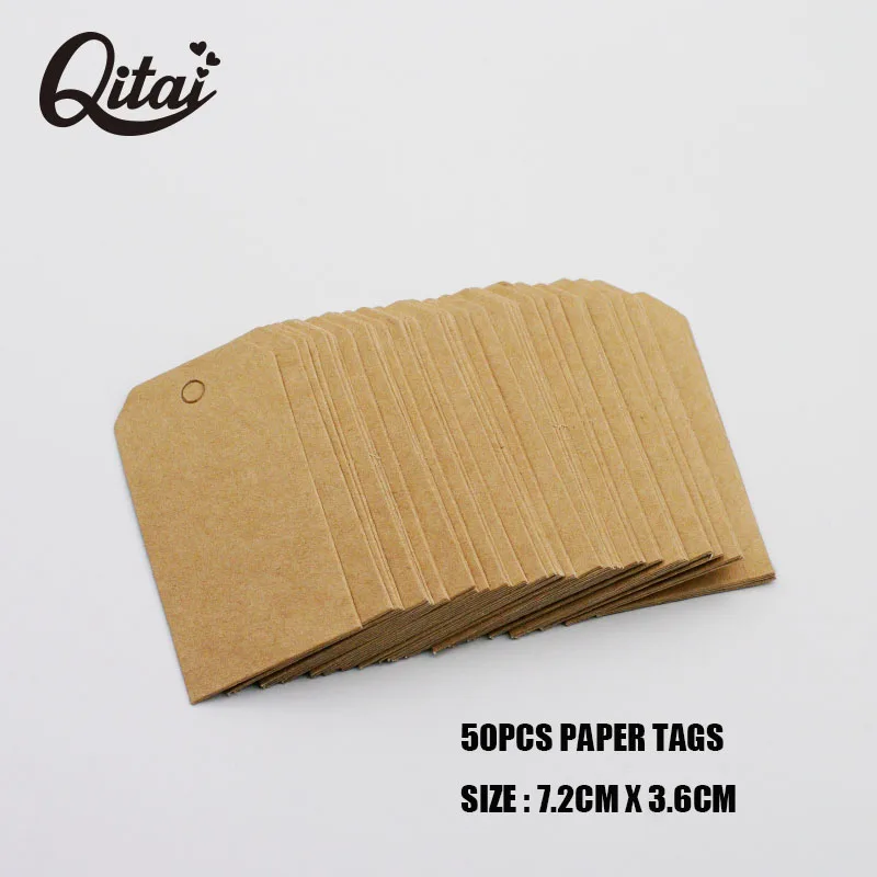 QITAI 50 шт./компл. DIY Бумага для рукоделия свадебные деревянные карты этикетки из
