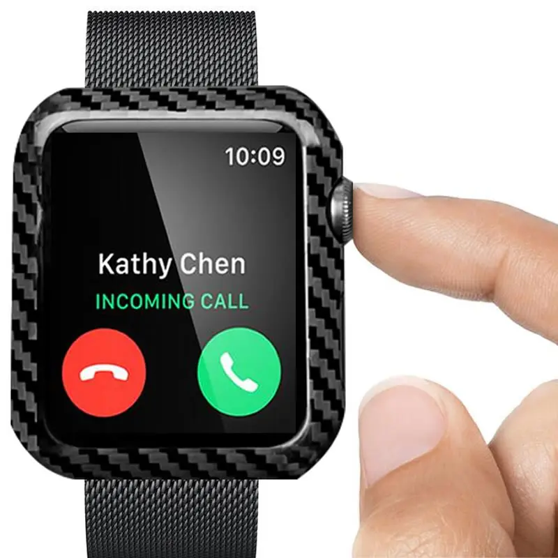 Ультратонкий чехол из углеродного волокна для Apple Watch 1 2 3 42 мм 38 мм|Ремешки часов| |