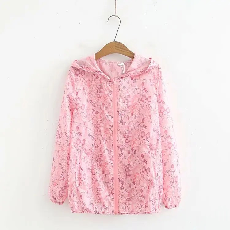 Женская тонкая куртка с капюшоном Повседневная Свободная большого размера плюс