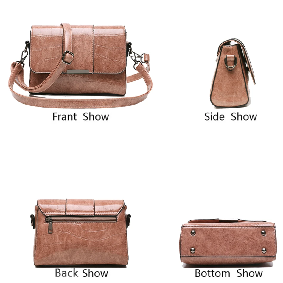 Женская сумка мессенджер кожаная через плечо с клапаном высокое качество