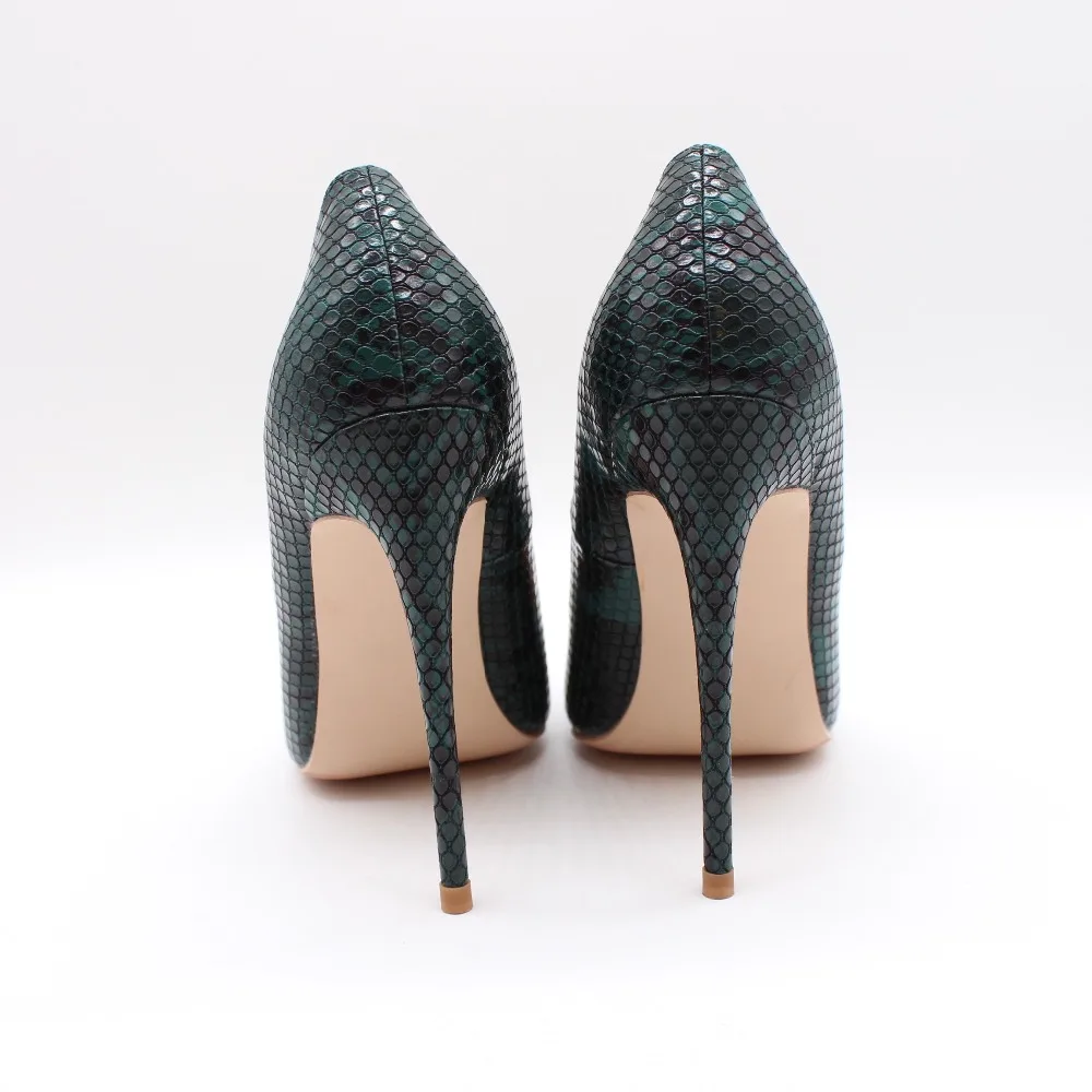 

Free shipping fashion women Pumps lady green snake python print Pointy toe high heels shoes size33-43 12cm 10cm 8cm Stiletto