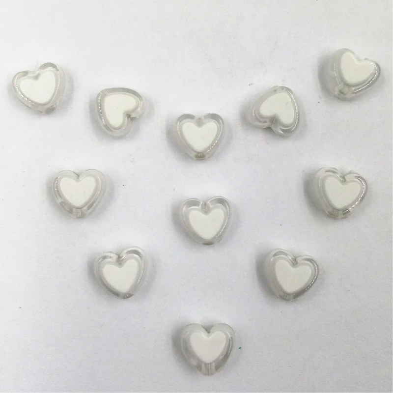 Новинка 150 шт./лот акрил сердце бусы украшение кулон бисер Подходит браслет