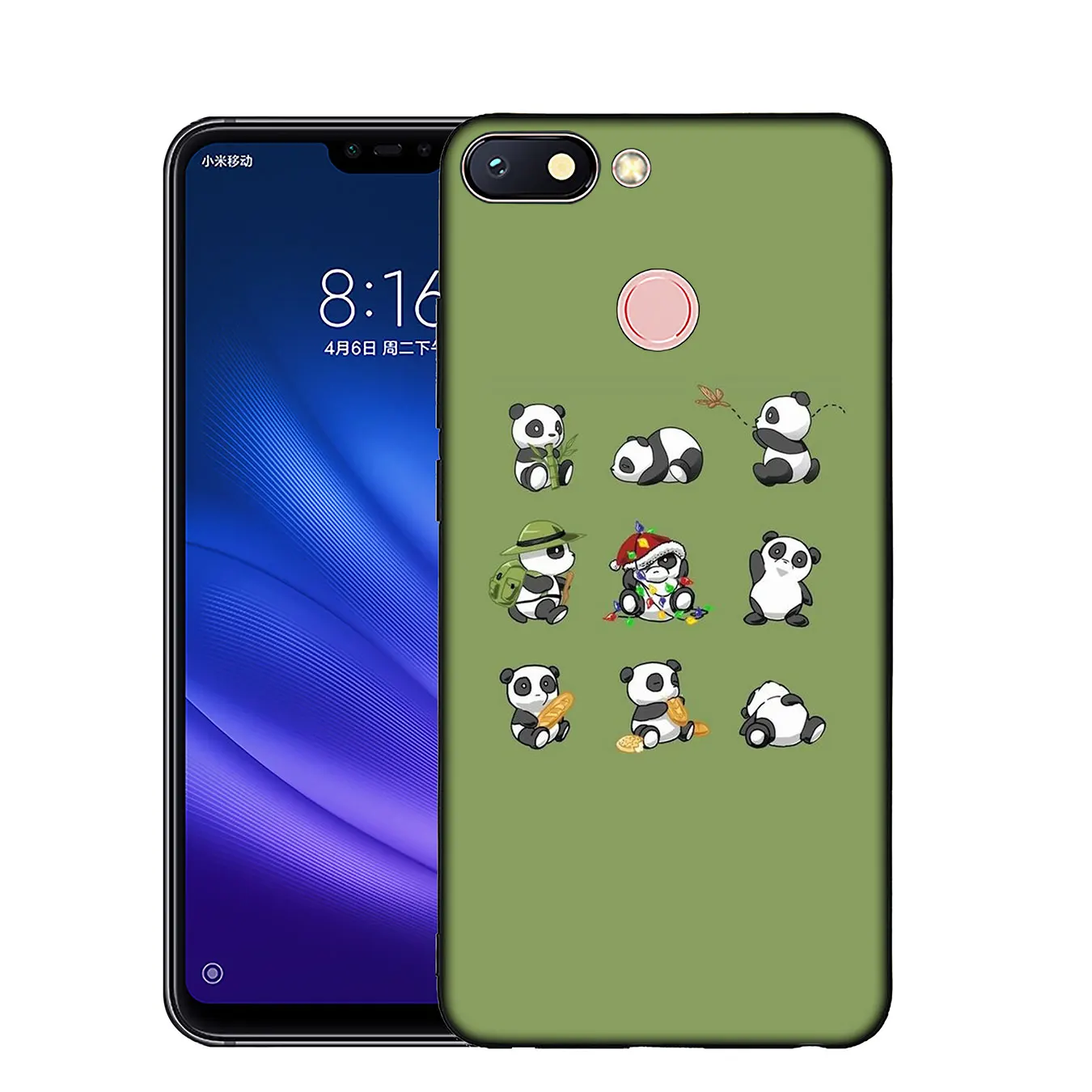 Мягкий Черный силиконовый чехол Panda Dab на EM для Xiaomi Mi 10 9 8 A3 A2 9T Pro Lite SE A1 CC9 CC9E 5X 6X |