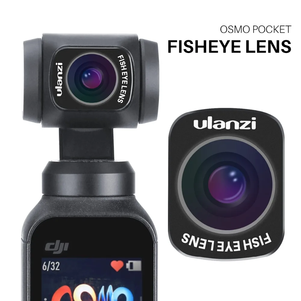 Ulanzi OP-8 объектив рыбий глаз для DJI Osmo Pocket профессиональный HD Магнитный аксессуары |