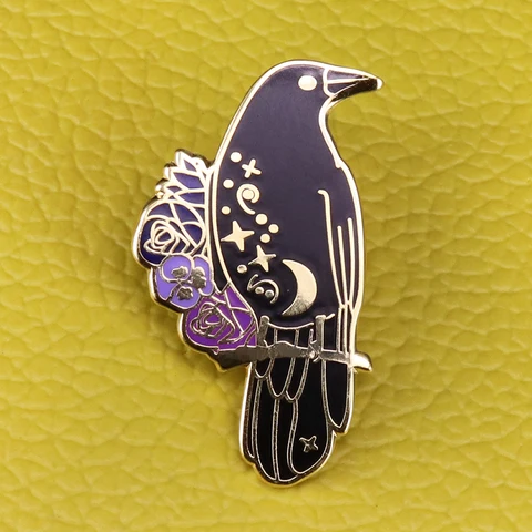 Значок из литературы «шесть ворон», значок на булавке в готическом стиле, художественная брошь на Хэллоуин, подарок в виде червя