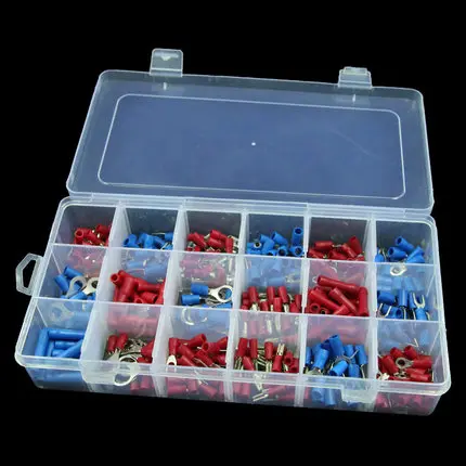 

Free Shipping 330pcs Assorted Full Insulated Fork U-type Set Terminals Connectors Assortment Kit Electrical Crimp Contact Materi