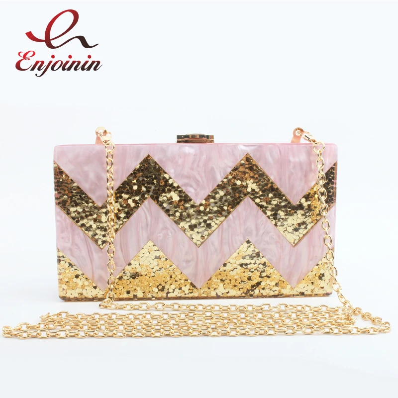 Индивидуальный модный дизайн Стильный акриловый вечерний кошелек с вышивкой