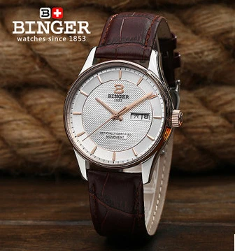 Бингер наручные часы Открытый Качество товаров бренда автоматические
