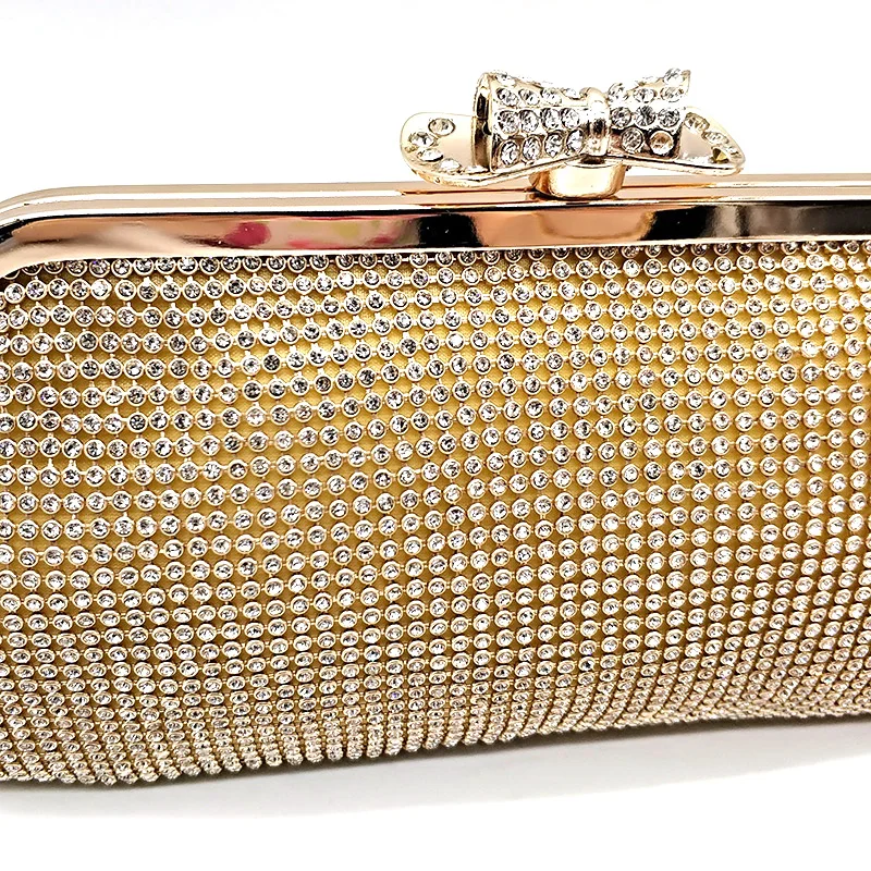 Качественная элегантная мягкая Сумочка Стразы золотого/серебряного/черного
