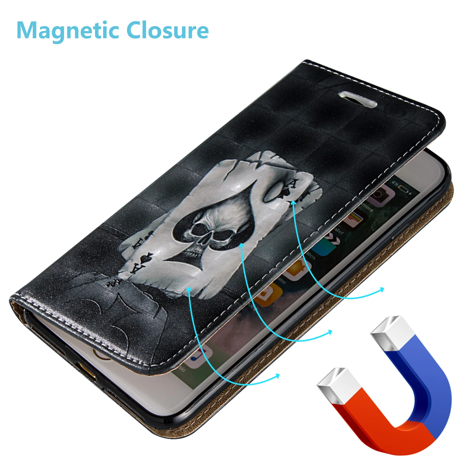 Для Samsung S6 S6edge S7 S7edge Роскошные 3D Рельефа Живопись Кожаный Чехол ж/Магнитным замком