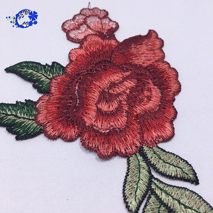 Новинка 2 шт. вышитая Роза нашивка аппликация для сумки джинсов платья ремесла |