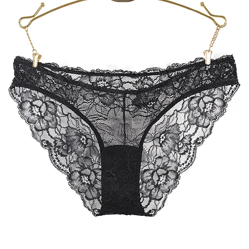 Женское нижнее белье прозрачные кружевные трусы розового цвета|transparent panties|brand