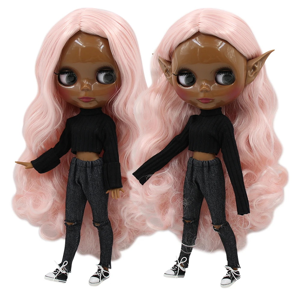 Ледяная кукла DBS Blyth 1/6 bjd супер черная кожа совместное тело Смешанные розовые