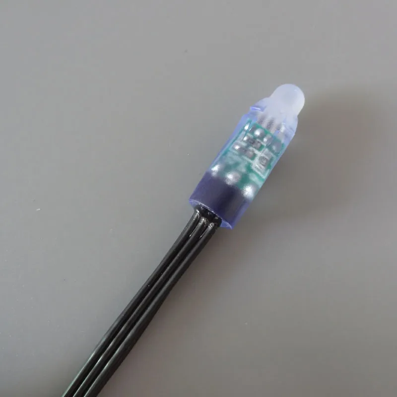 Mokungit 500 шт. 5 в 12 В черный провод WS2811 WS2801 IC светодиодный круглый пиксельный