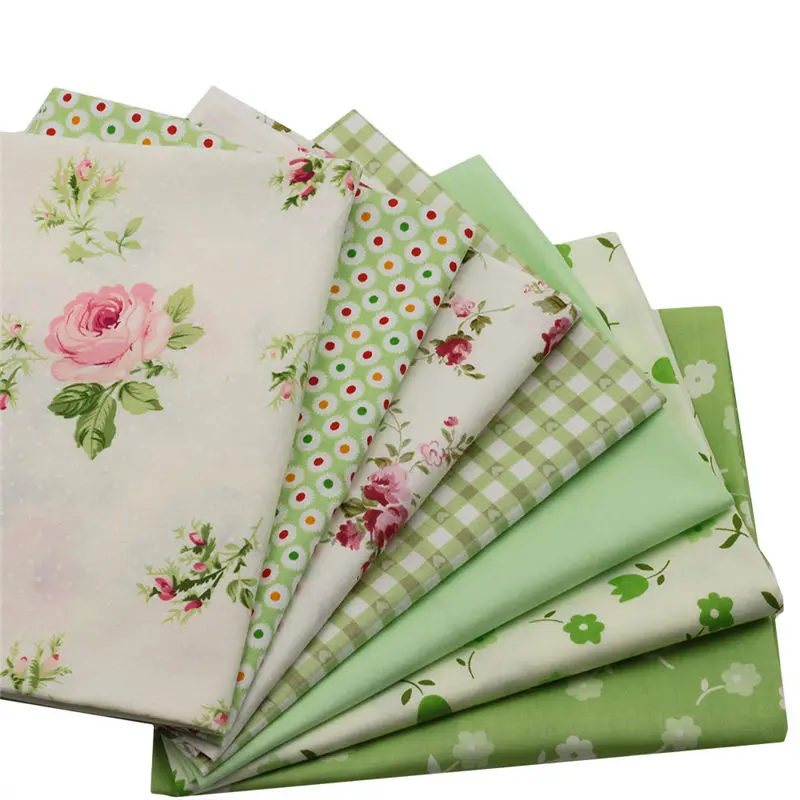 2017 Лидер продаж из хлопковой ткани в стиле пэчворк рукоделие текстиль зеленый